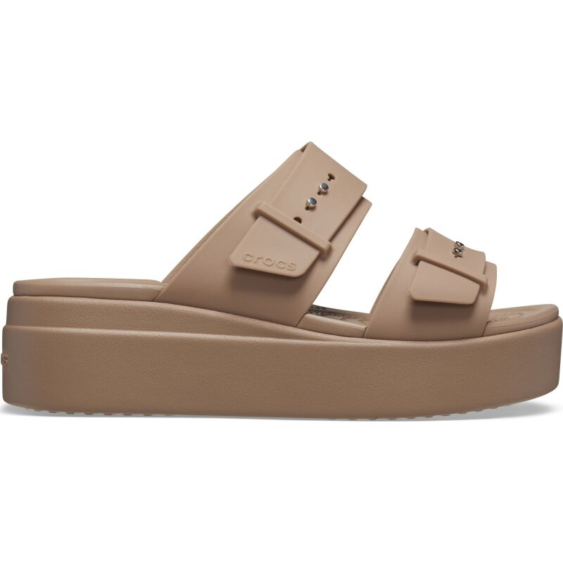 Crocs™ Brooklyn Sandal Low Wedge Women's Latte