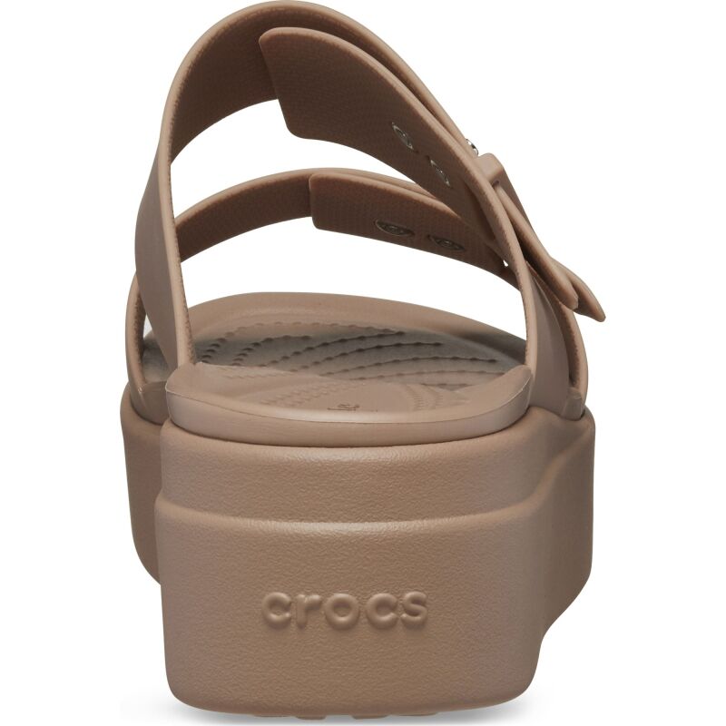 Crocs™ Brooklyn Sandal Low Wedge Women's Latte