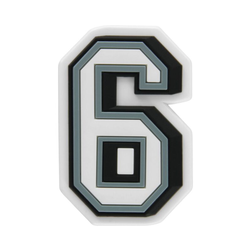 Crocs™ Jibbitz B&W Number 6 