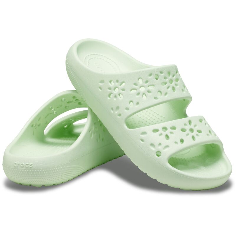 Crocs™ Classic Floral Cut Out Sandal Jade Tint
