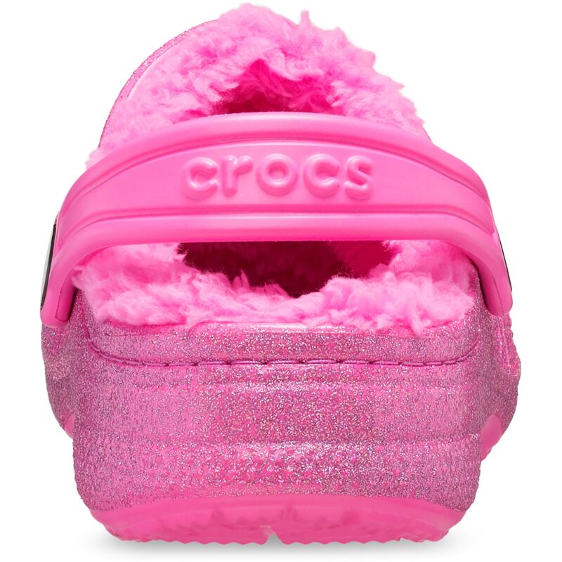 Crocs™ Baya Lined Glitter Clog Toddler's Electric Pink