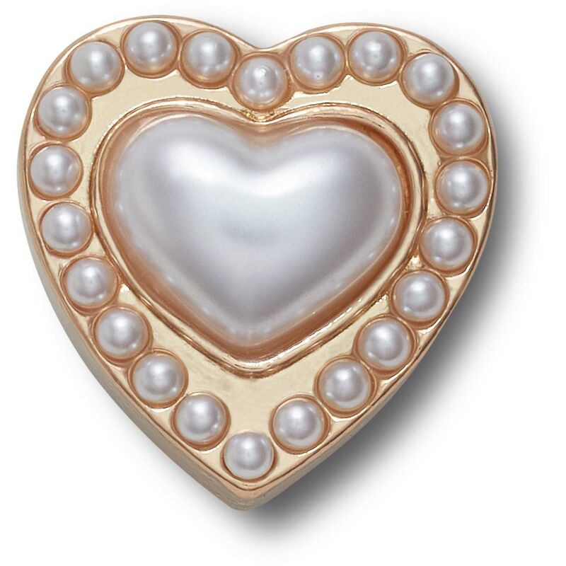 Crocs™ Jibbitz Gold Pearl Heart 