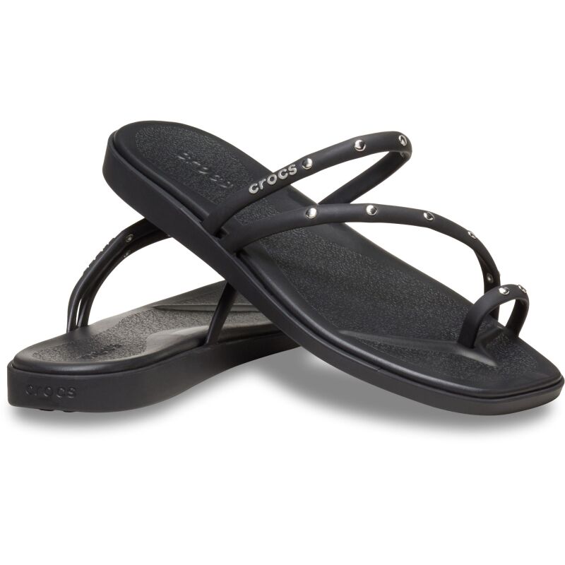 Crocs™ Miami Studded Toe Loop Sandal Black