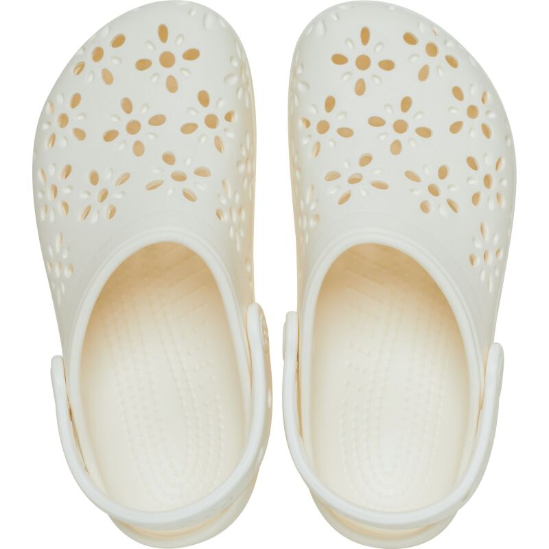 Crocs™ Classic Floral Cut Out Clog Kids' Chalk