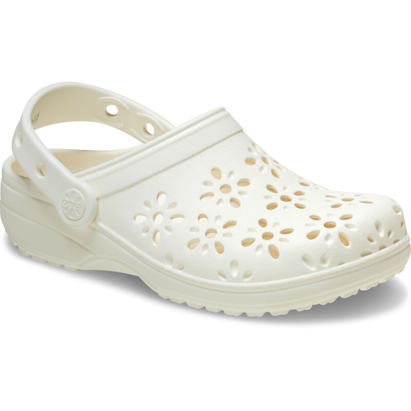 Crocs™ Classic Floral Cut Out Clog Kids' Chalk