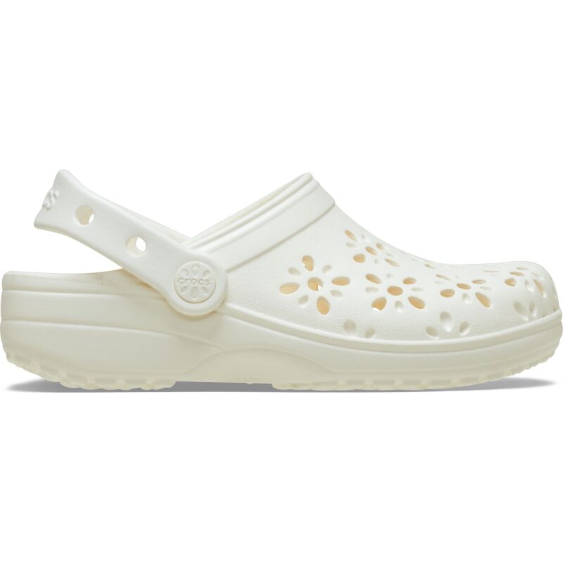 Crocs™ Classic Floral Cut Out Clog Kids' Chalk