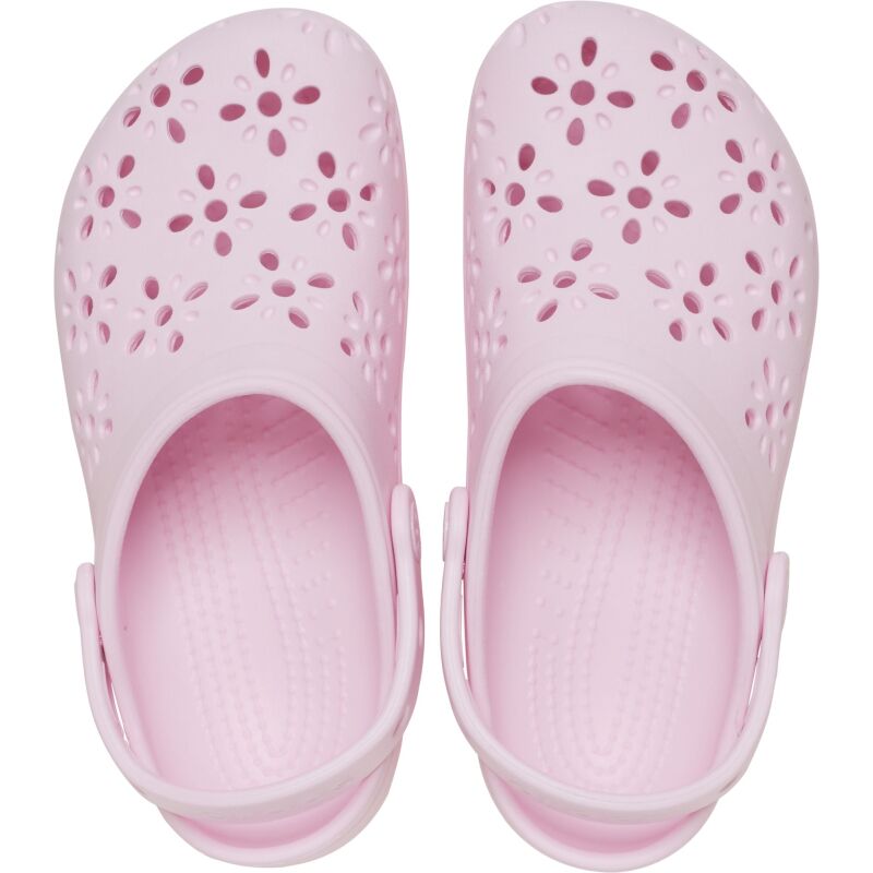 Crocs™ Classic Floral Cut Out Clog Kids' Pink Milk