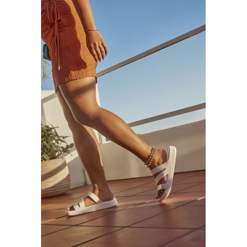 Crocs™ Getaway Patent Strappy Chalk