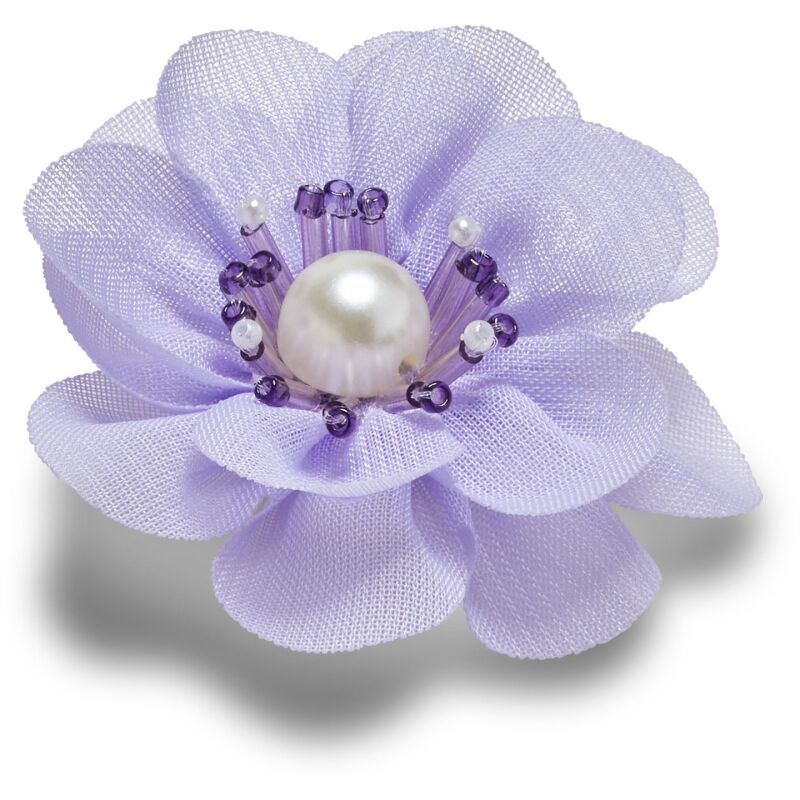 Crocs™ Jibbitz Blue Fabric Flower With Pearl 