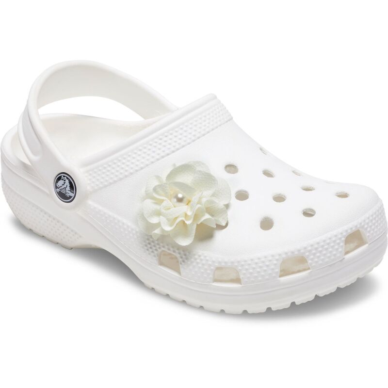 Crocs™ Jibbitz White Fabric Flower With Pearl 