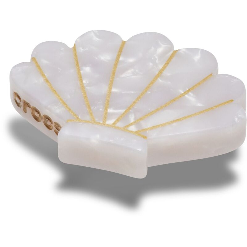Crocs™ Jibbitz White And Gold Seashell 