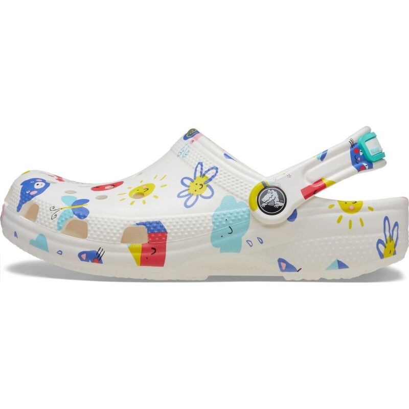 Crocs™ Classic Doodle Print Clog Kid's White/Multi