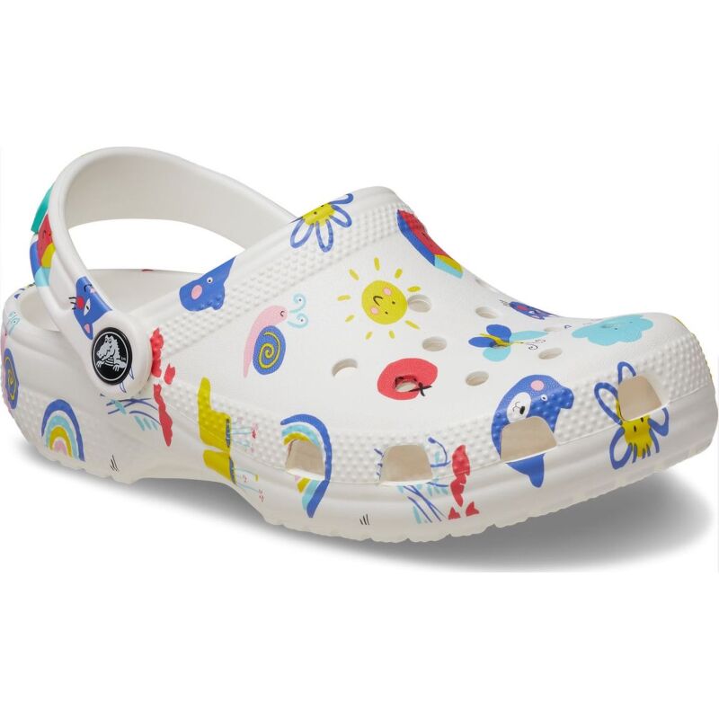Crocs™ Classic Doodle Print Clog Kid's White/Multi