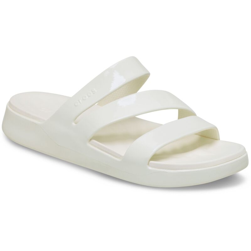 Crocs™ Getaway Patent Strappy Chalk