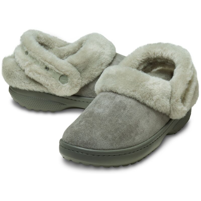 Crocs™ Classic Unfurgettable Vegan Suede Clog Galactic Grey