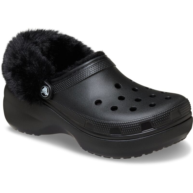 Crocs™ Classic Platform Fuzz Lined Clog Women's Black