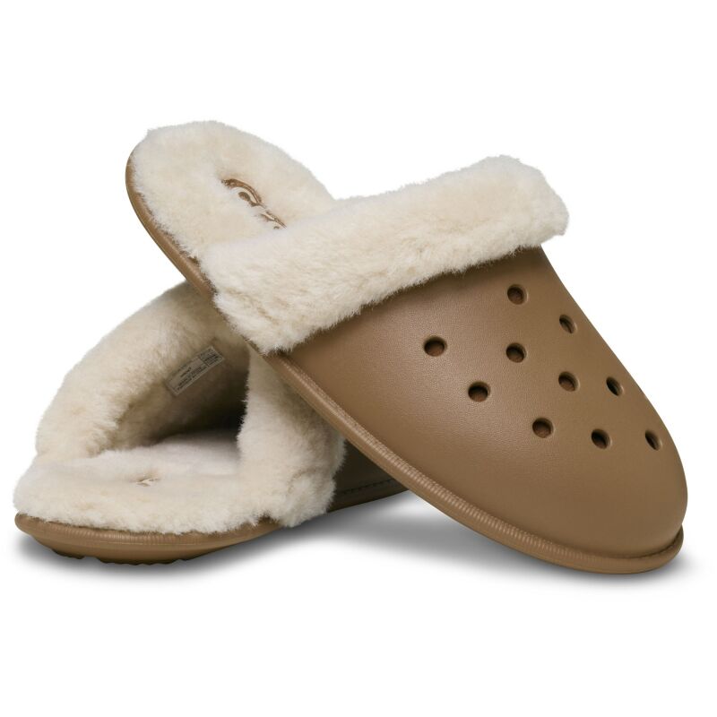Crocs™ Classic Fuzz Scuff Sepia
