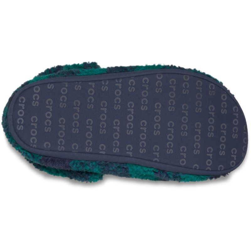 Crocs™ Classic Buff Check Cozzzy Slipper Hosta/Navy