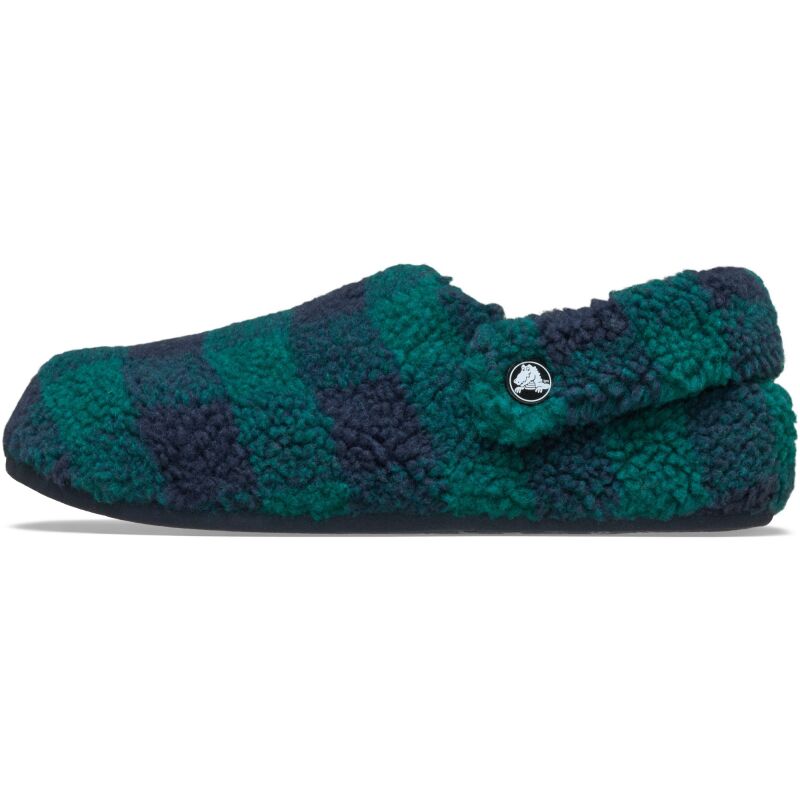 Crocs™ Classic Buff Check Cozzzy Slipper Hosta/Navy
