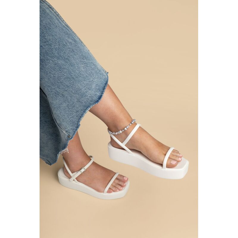 Crocs™ Miami Platform Y Strap Sandal Chalk