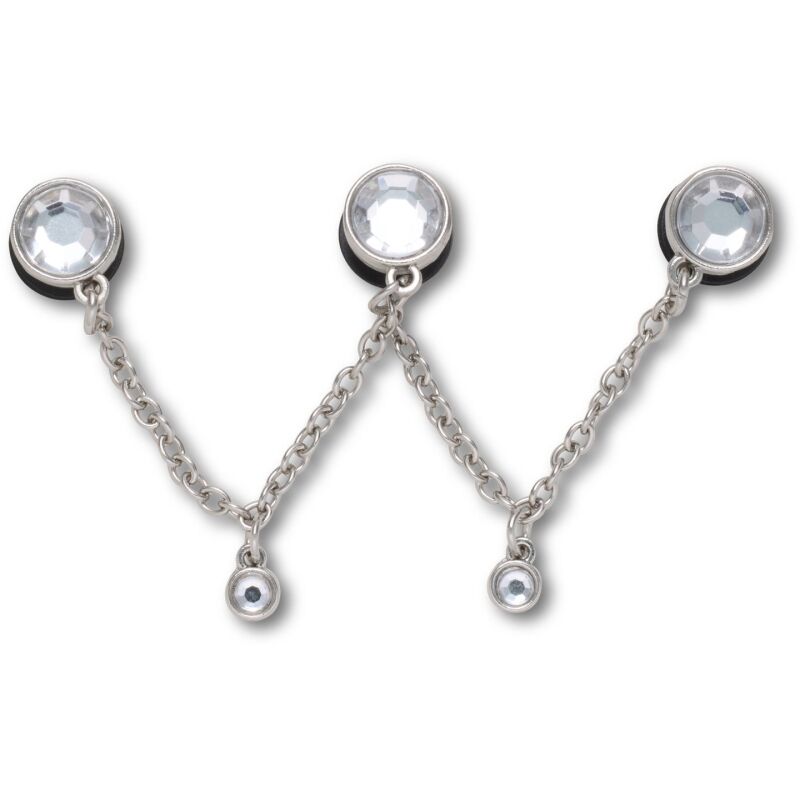 Crocs™ Jibbitz Silver Triple SMT Gem Chain 
