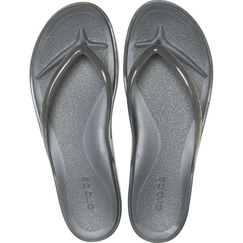 Crocs™ Miami Jelly Round Toe Flip Women's Carbon Jelly