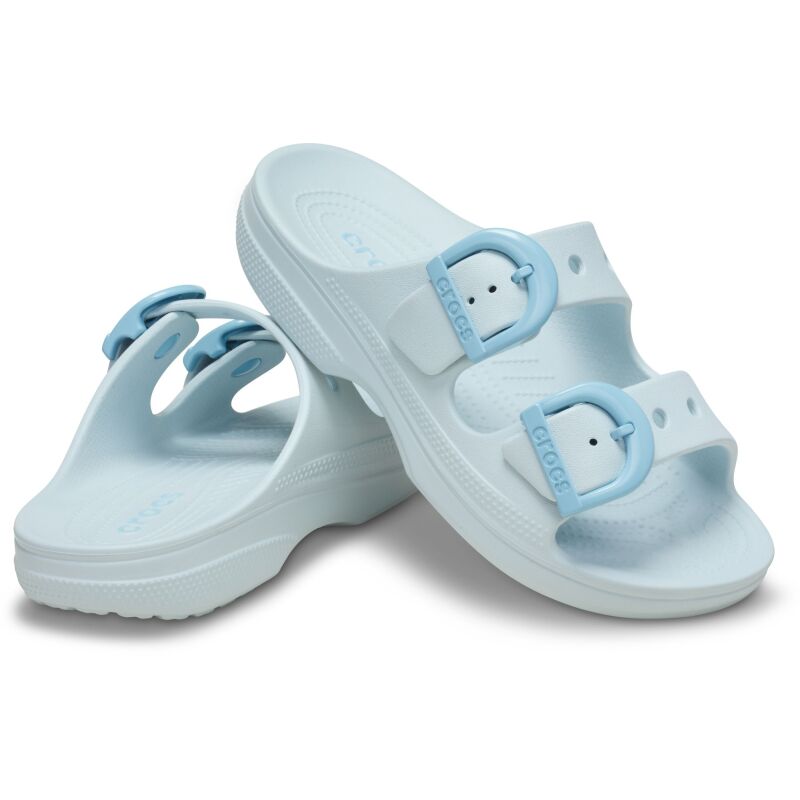 Crocs™ Saturday Enamel Buckle Sandal Women's Vapor Ice