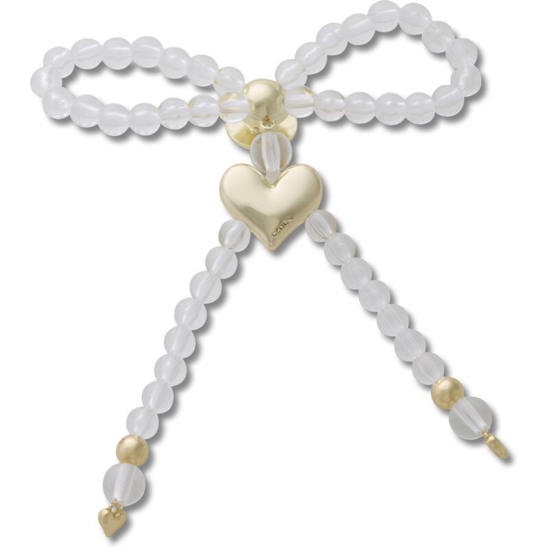 Crocs™ Jibbitz Beaded Bow with Gold Heart 