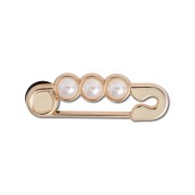 Crocs™ Jibbitz Gold And Pearl Safety Pin 