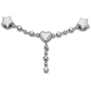 Crocs™ Jibbitz Silver Star and Heart Chain 