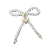 Crocs™ Jibbitz Beaded Bow with Gold Heart 