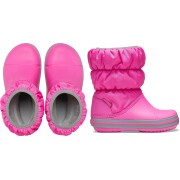 Crocs™ Winter Puff Boot Kid's Electric Pink/Light Grey