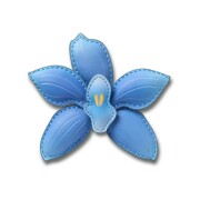 Crocs™ Jibbitz Mega Blue Stitched Flower 