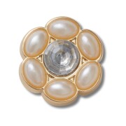 Crocs™ Jibbitz Tiny Silver And Pearl Flower 