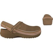 Crocs™ Classic Crafted Vegan Suede Stitch Clog Kid's Sepia