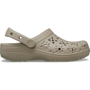 Crocs™ Classic Floral Cut Out Clog Taupe