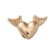 Crocs™ Jibbitz Gold Heart With Wings 