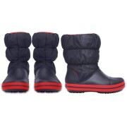 Crocs™ Winter Puff Boot Kid's Navy/Red