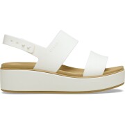 Crocs™ Brooklyn Low Wrap Wedge Chalk/Tan
