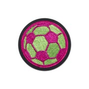 Crocs™ Jibbitz Neon Soccer Ball Varsity Patch 