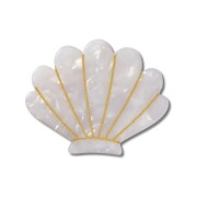 Crocs™ Jibbitz White And Gold Seashell 