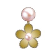 Crocs™ Jibbitz Pink Pearl and Gold Flower 